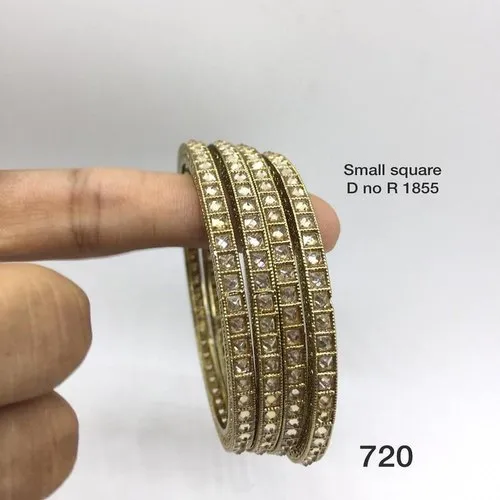 Small Square Polki Bangles