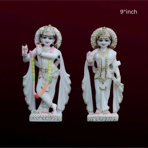 9inch Marble Radha Krishna Statue