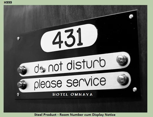Steel Room Number Pl