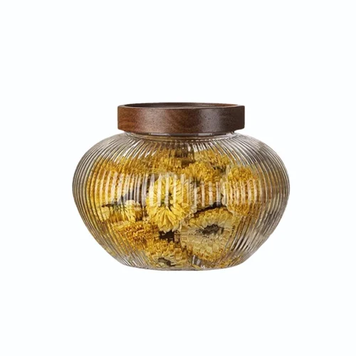 Glass Jars with Wood