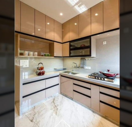L Shape Modular Kitchen