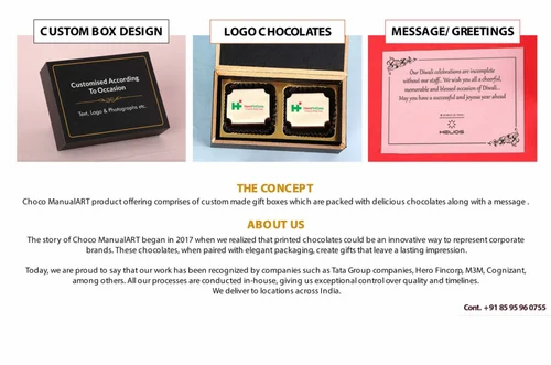 3 Piece Photo Printed Corporate Chocolate