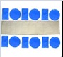 Jute Frill grey Runner with Blue Mat & cutlery Mat