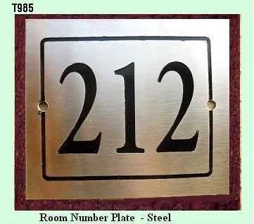 Brass Room Number Pl