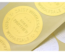 Embossed Gold Labels