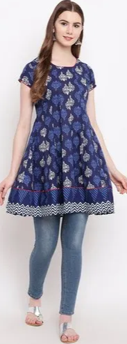 Blue Short Kurti