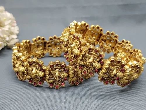 R Chie Creation Temple Jewllery Sku -3120