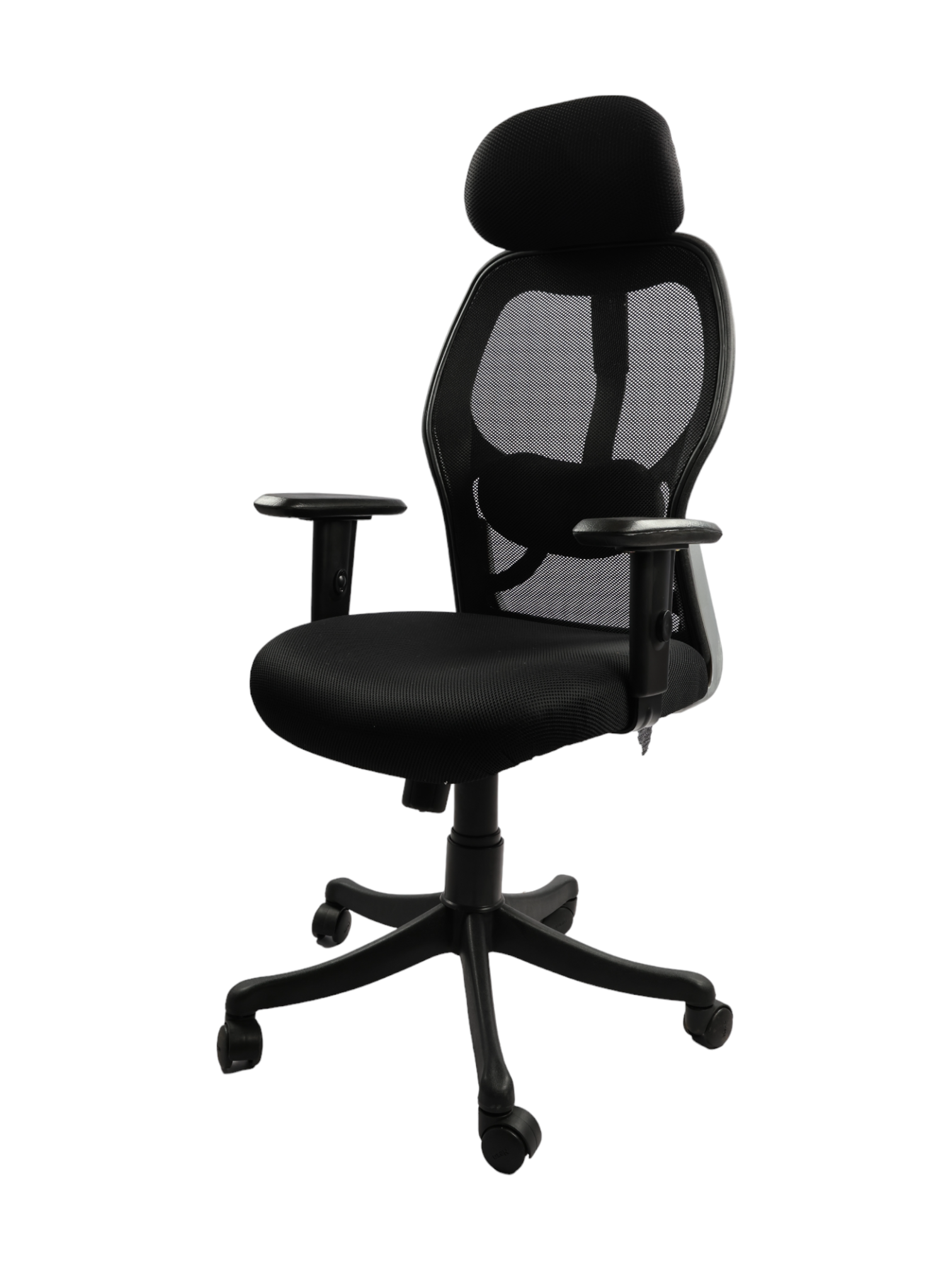 Ergonomic Mesh Office Chair with Padded Headrest & Lumbar Support