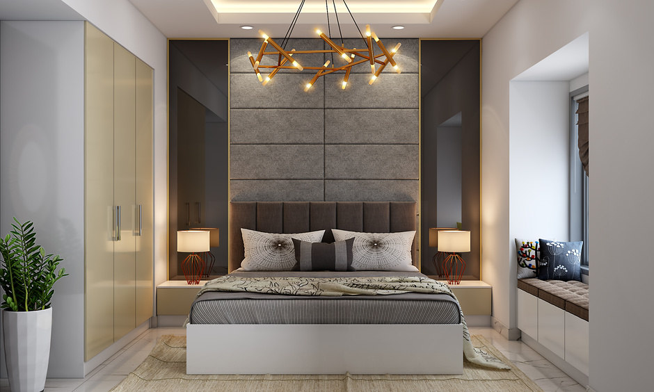 Bed and Bed back wal