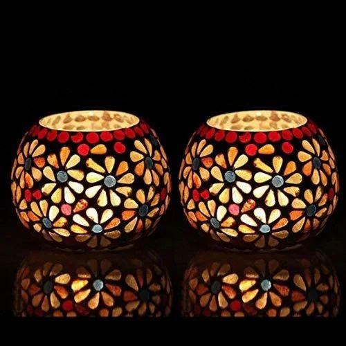 Glass Candle Holder