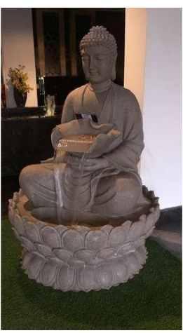 Teakwood Stone Buddh