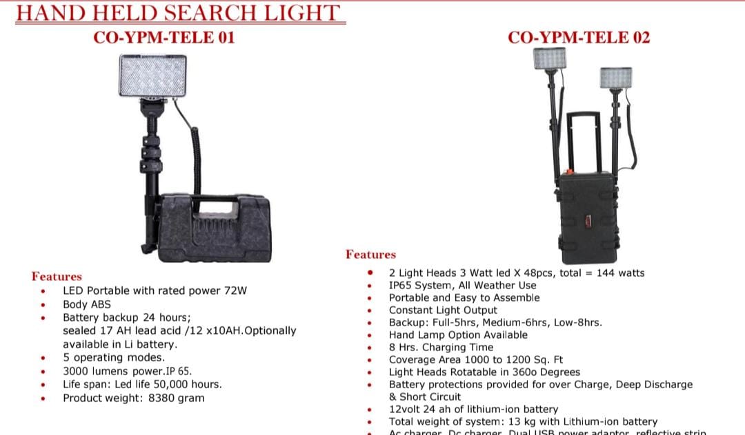 Hand Held Search Lig