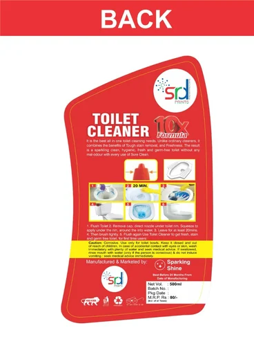 Toilet Cleaner Sticker Printing
