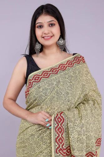 Ajrakh Cotton Saree