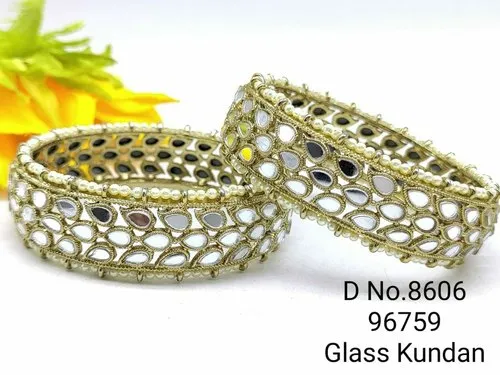 Zeni Glass Kundan Bangles 8606-96759