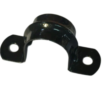 Black enamellef pipe fitting seddle. Clamp