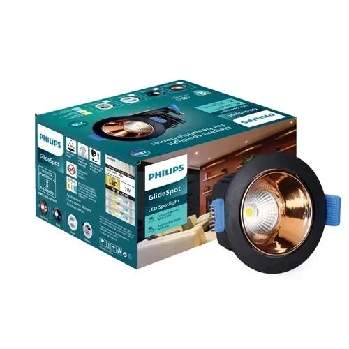 PHILIPS 7W/12W GlideSpot Rose Gold/SILVER/BLACK/CHROME LED COB
