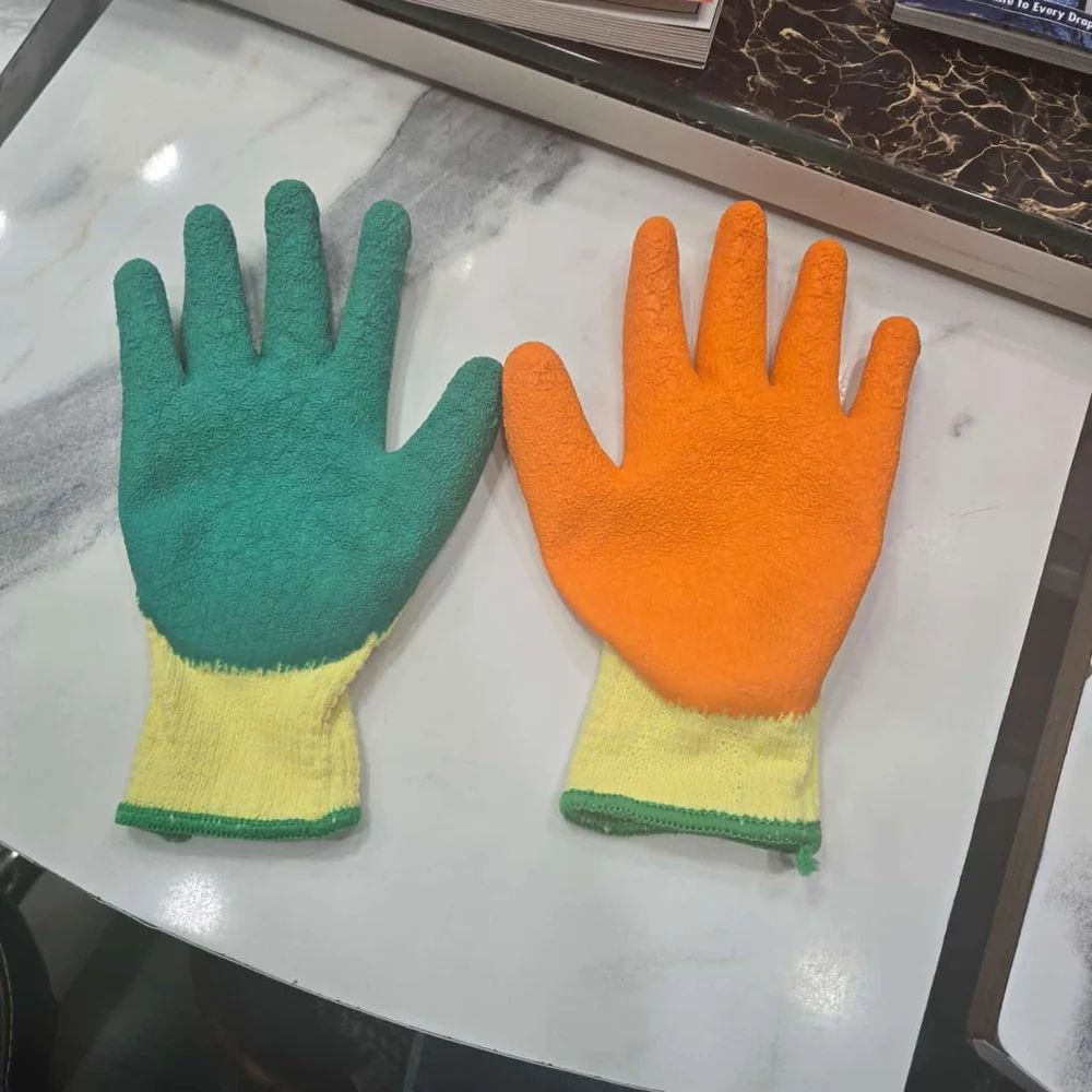 Orange Yellow Gloves