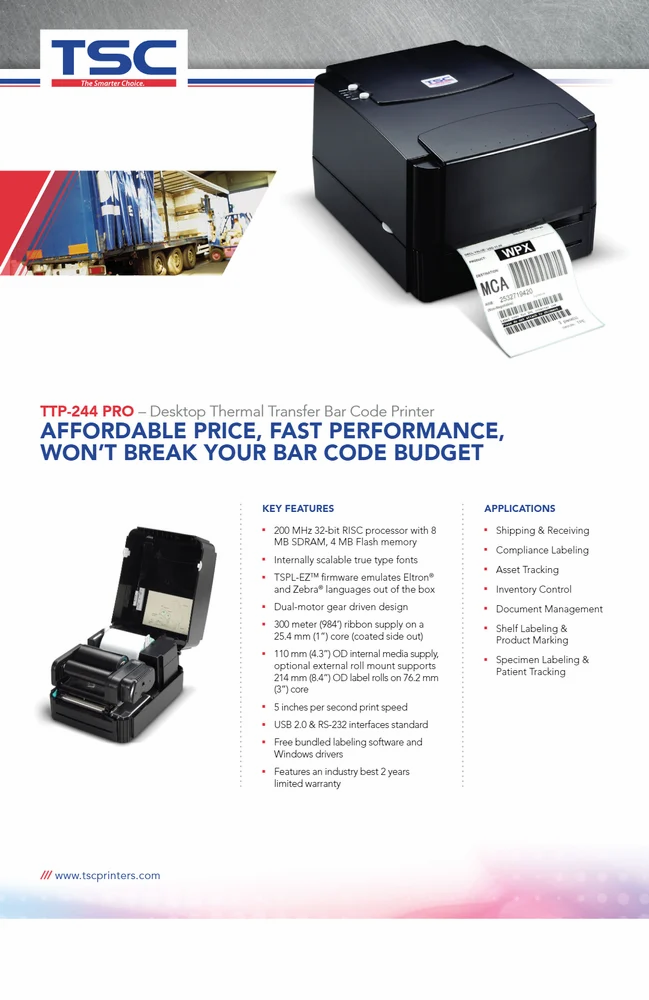 TSC TTP 244 Pro Barc