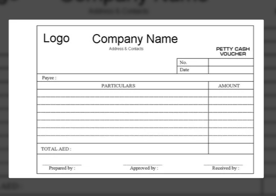 Cash Voucher Pad