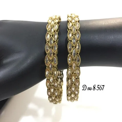  Get More Photos Interested in this product? Get Best Quote R Chie Creation Brass Polki Bangles 8567