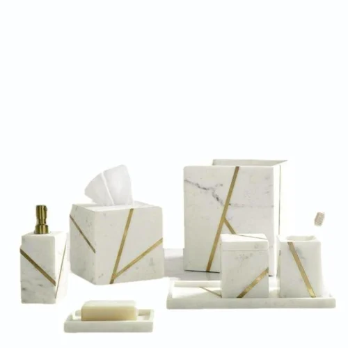 White Marble Bath Se