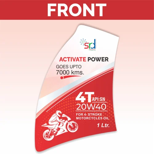 Lubricant Oil Printed Labels Sticker Printing