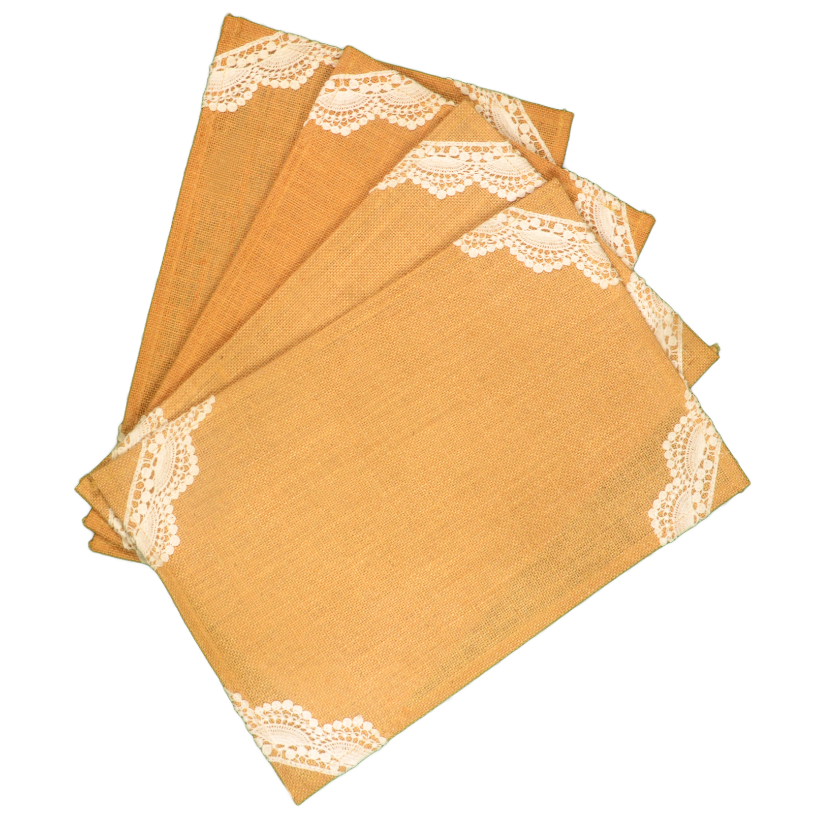 Jute placemat with side lacing