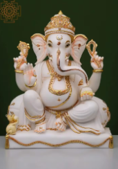 Marble Ganesh Ji Sta