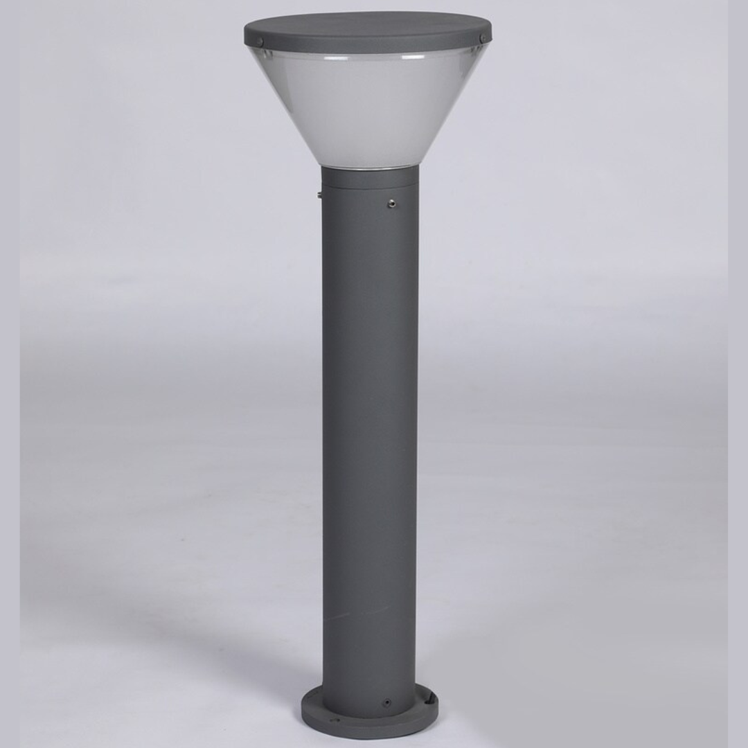 Bollard Grey Metal Garden Light